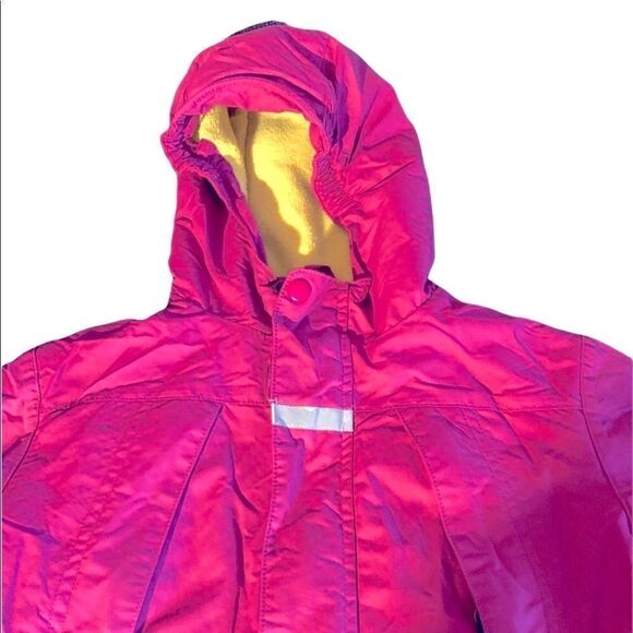Land’s End Girl’s Fall/Winter Jacket in Pink and Yellow - Picture 1 of 5